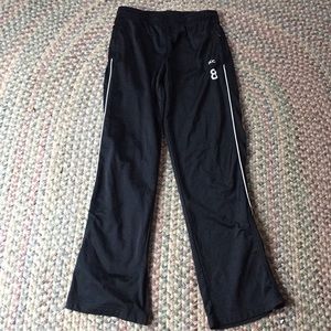 Black sweatpants with zipped pockets